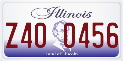 IL license plate Z400456