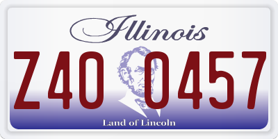 IL license plate Z400457