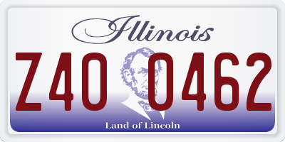 IL license plate Z400462