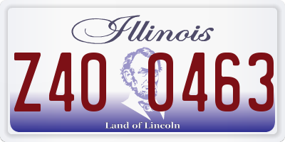 IL license plate Z400463