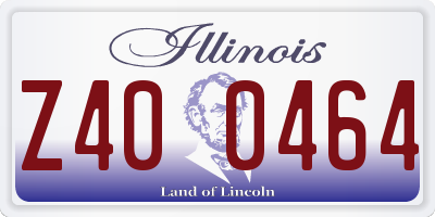 IL license plate Z400464