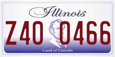 IL license plate Z400466