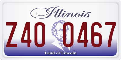 IL license plate Z400467