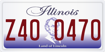 IL license plate Z400470
