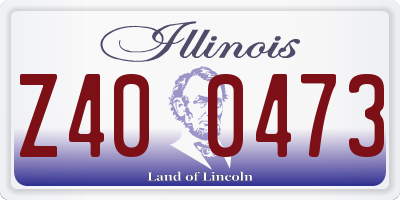 IL license plate Z400473