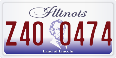 IL license plate Z400474