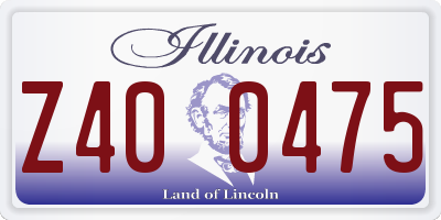IL license plate Z400475