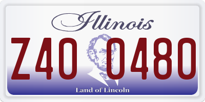 IL license plate Z400480
