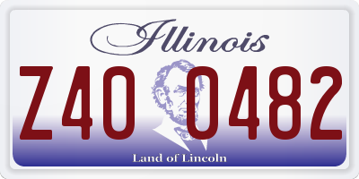 IL license plate Z400482
