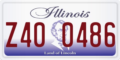 IL license plate Z400486