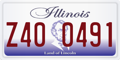 IL license plate Z400491