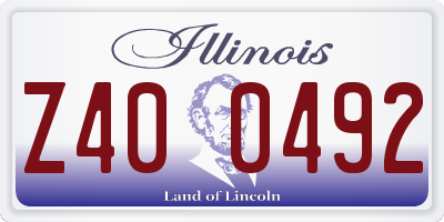 IL license plate Z400492