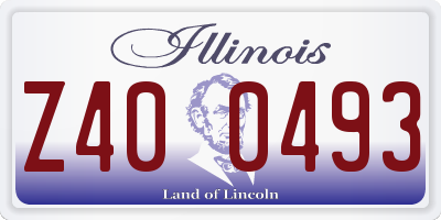 IL license plate Z400493