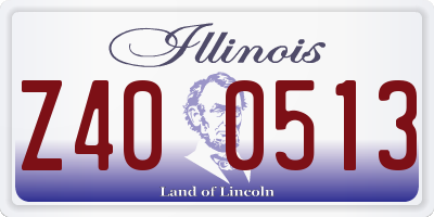 IL license plate Z400513