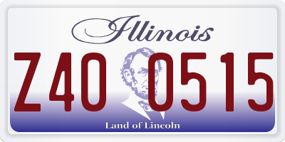 IL license plate Z400515