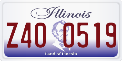 IL license plate Z400519
