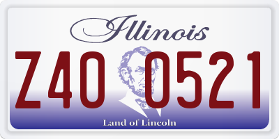 IL license plate Z400521