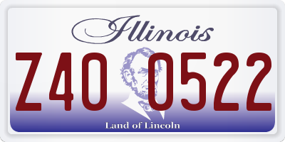 IL license plate Z400522