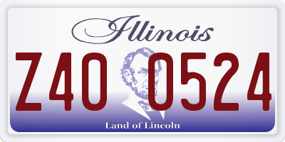 IL license plate Z400524