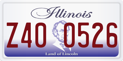 IL license plate Z400526