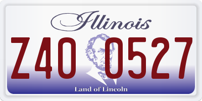 IL license plate Z400527