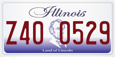 IL license plate Z400529