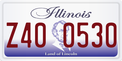 IL license plate Z400530