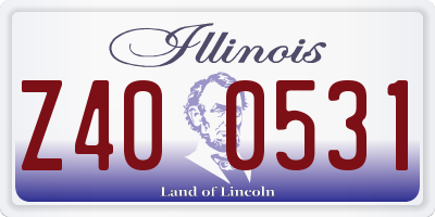 IL license plate Z400531