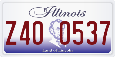 IL license plate Z400537