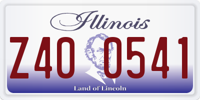 IL license plate Z400541