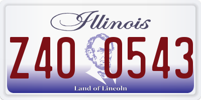 IL license plate Z400543