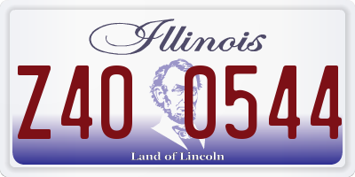 IL license plate Z400544