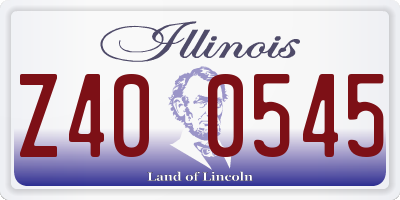 IL license plate Z400545