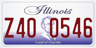 IL license plate Z400546