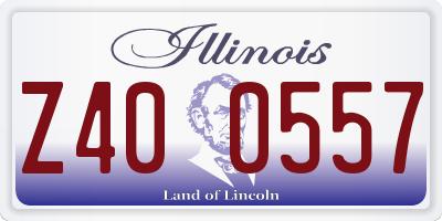 IL license plate Z400557
