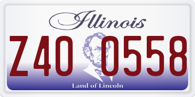 IL license plate Z400558