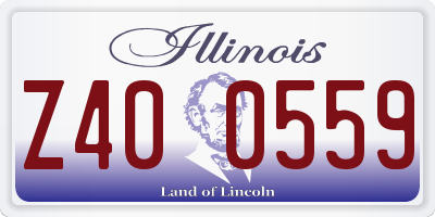 IL license plate Z400559