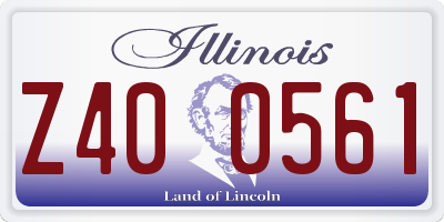 IL license plate Z400561