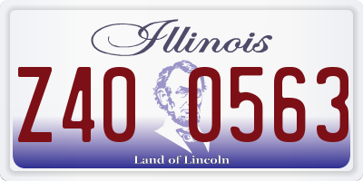 IL license plate Z400563