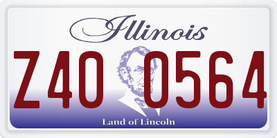 IL license plate Z400564