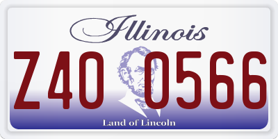 IL license plate Z400566