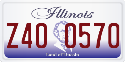 IL license plate Z400570