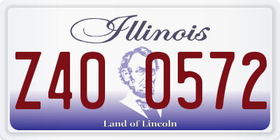 IL license plate Z400572