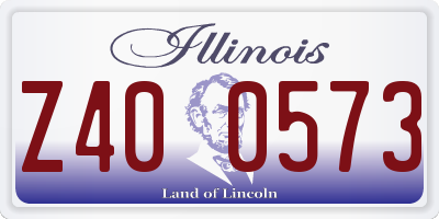 IL license plate Z400573