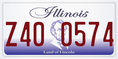 IL license plate Z400574