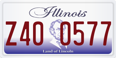 IL license plate Z400577
