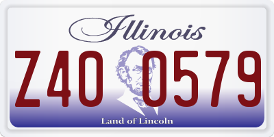 IL license plate Z400579
