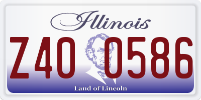 IL license plate Z400586