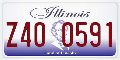 IL license plate Z400591