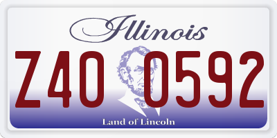 IL license plate Z400592